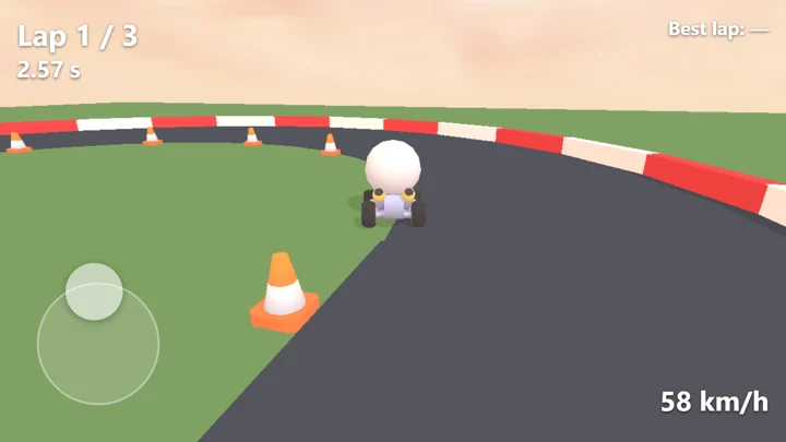 Playing the Kart racing template