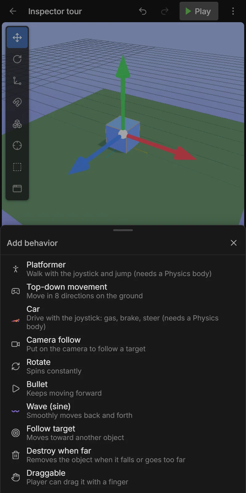 + Add behavior