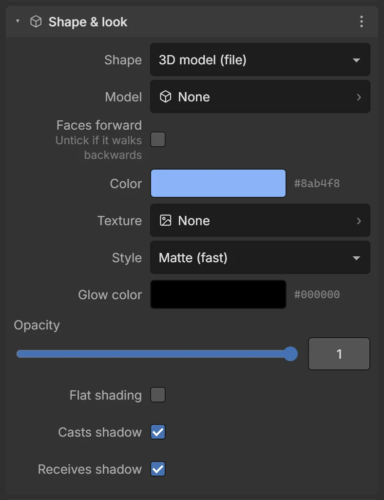 3D model: pick a model file