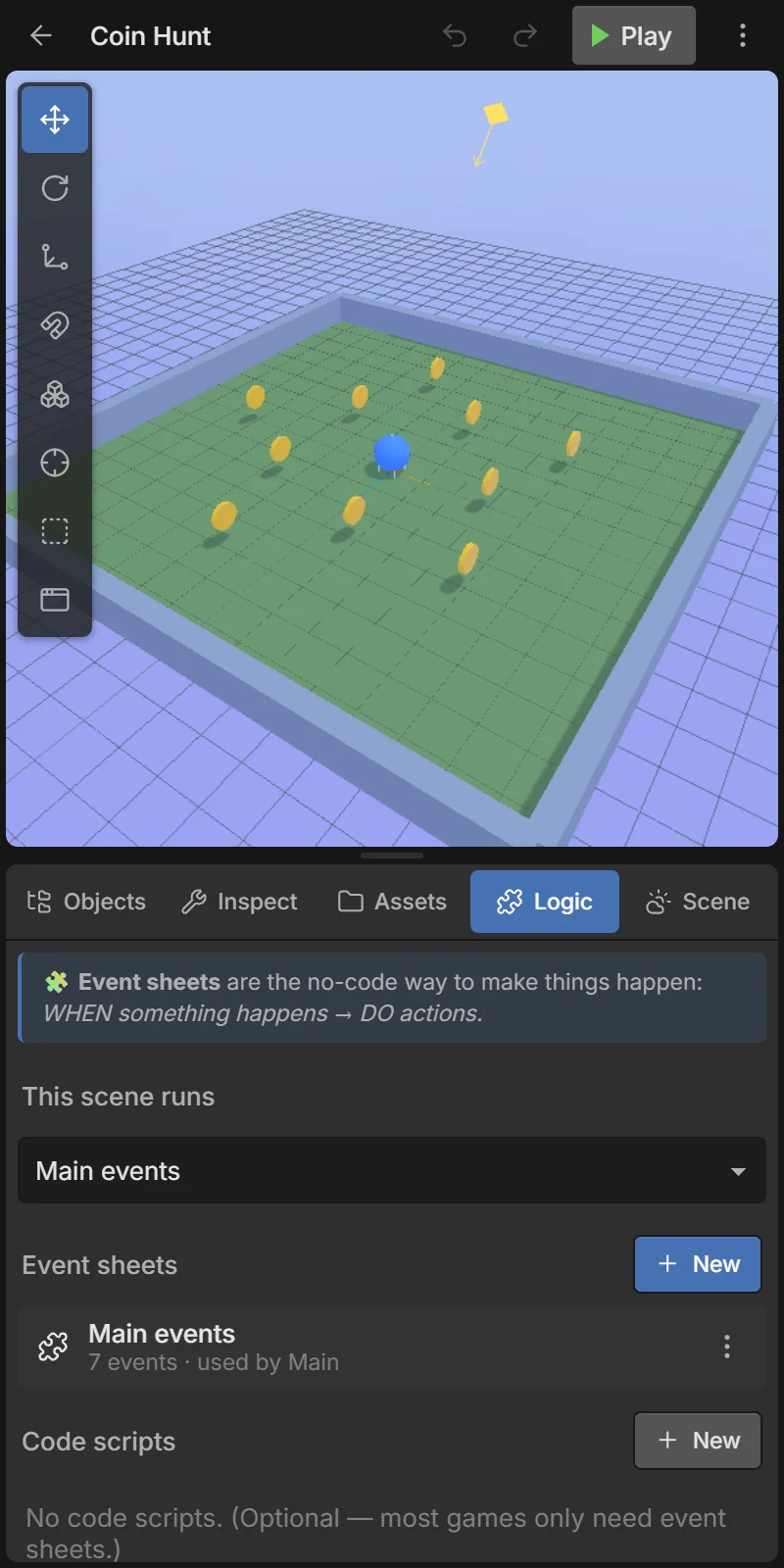The Logic tab