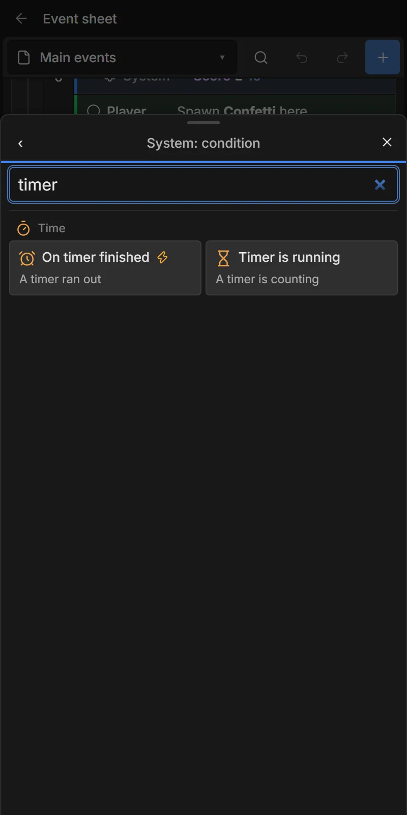 Search: timer