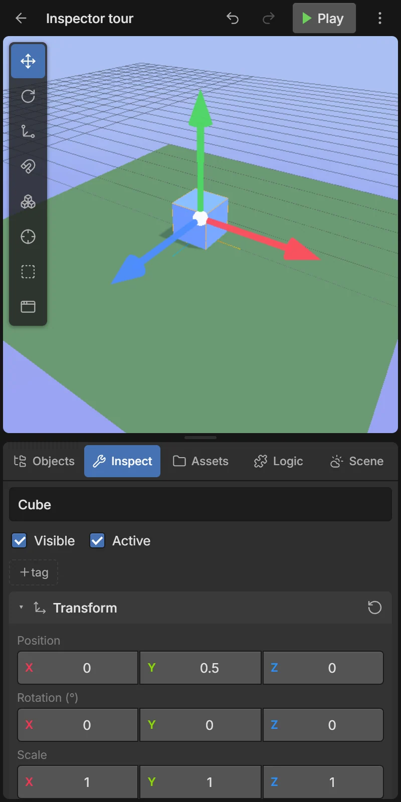 A cube: Shape & look + Collider