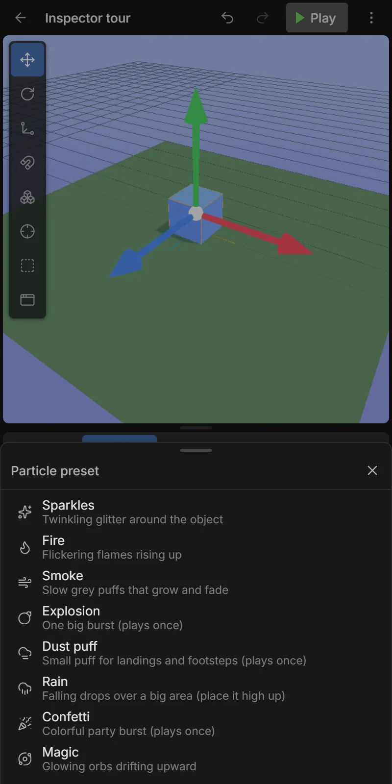Or: Preset → Start from a preset…