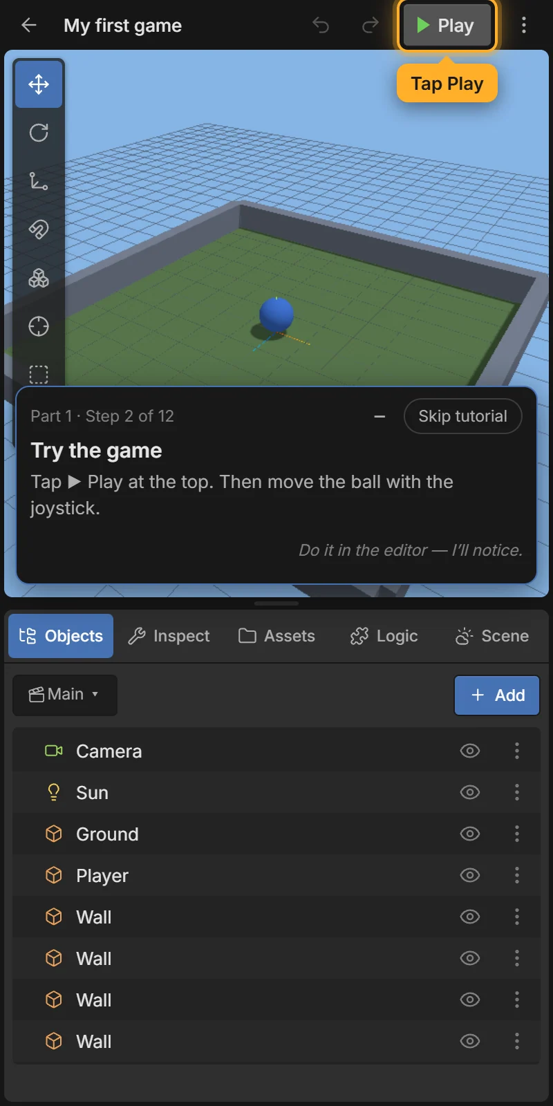 Tap Play