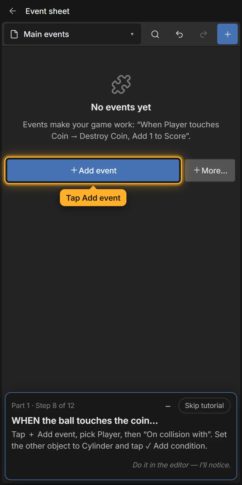 + Add event