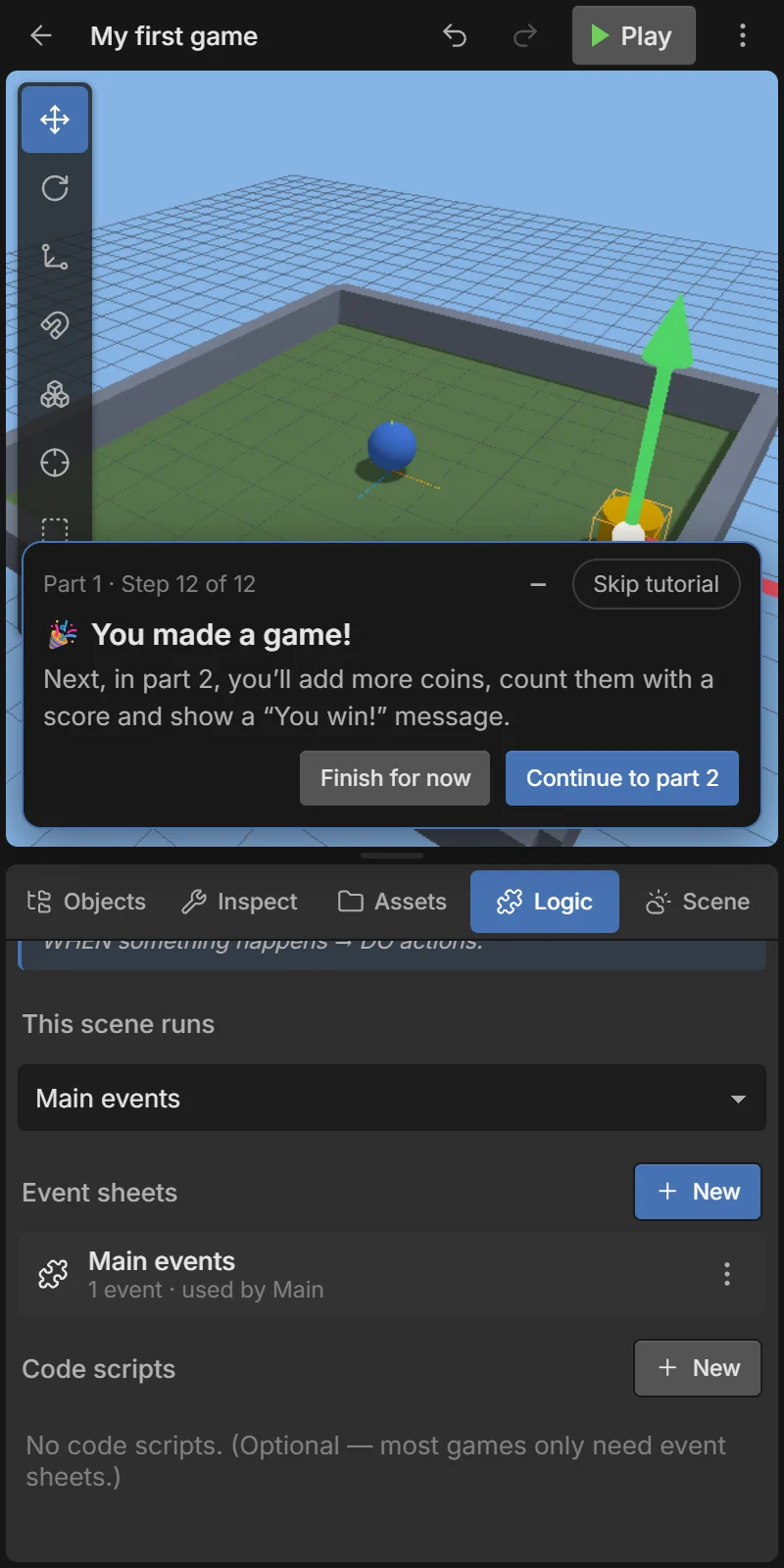 🎉 You made a game!