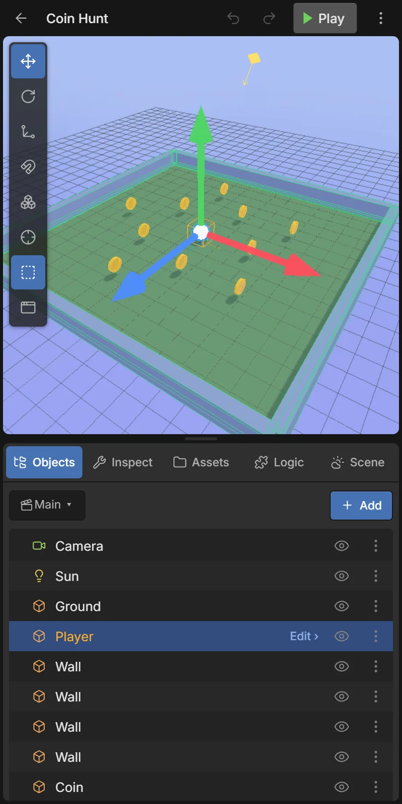 viewport colliders